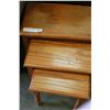 Image 2 : 3 PIECE NESTING TABLES AND LIGHT FIXTURE