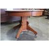 Image 2 : ROUND WOOD DINING TABLE ON WHEELS