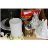 Image 2 : LOT OF ANGLE SCONCES MEDALLIONS CANDLES AND BRASS TEAPOT