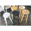 Image 1 : FIVE WOOD STOOLS