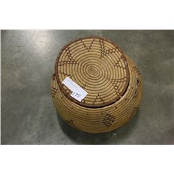 LIDDED WOVEN BASKET