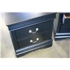 Image 2 : NEW BLACK MODERN AVENZA 2 DRAWER NIGHTSTAND RETAIL $249