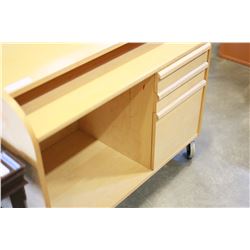 MAPLE ROLLING OFFICE CABINET