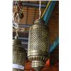 Image 2 : RETRO BRASS TRIPLE LIGHT HANGING CELING FIXTURE