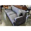 Image 2 : NEW MODERN ASHLEY DESIGNER SOFA AND LOVESEAT IN PLUSH GREY FABRIC WITH 4 THROW PILLOWS RETAIL $2499