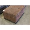 Image 1 : LARGE BROWN STORAGE OTTOMAN