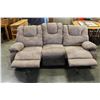 Image 2 : MICROFIBRE DOUBLE RECLINING SOFA