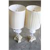 Image 1 : PAIR OF DECORATIVE WHITE LAMPS