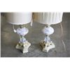 Image 2 : PAIR OF DECORATIVE WHITE LAMPS