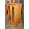 Image 2 : ROLLING OAK GLASS DOOR CABINET