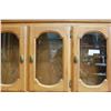 Image 1 : OAK 2-PIECE DISPLAY CABINET WITH HUTCH TOP
