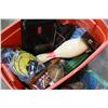 Image 2 : ORANGE TOTE OF COLLECTIBLE DOLLS AND ITEMS