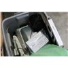 Image 2 : TOTE OF TOASTER OVEN AND ELECTRONICS