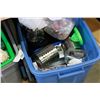 Image 2 : TOTE OF POTS AND PANS AND TOTE OF KITCHEN ITEMS