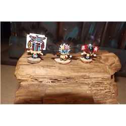 3 Mini Mask Kachina Dolls (KATSINA)