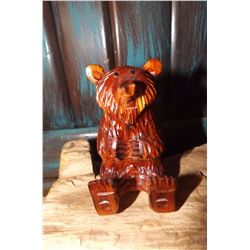 Cedar Navajo Carved Bear By Robert Platero