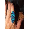 Image 1 : Sterling Silver Zuni Inlay Ring Sz 8