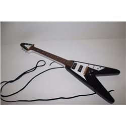 Signed Navajo Folk Art Guitar