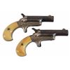 Image 1 : Cased Pair of Factory Engraved Colt Derringers