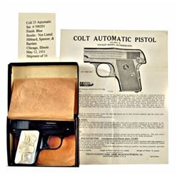 Colt Pocket .25 Auto Carved Steer Head Pearl Grips