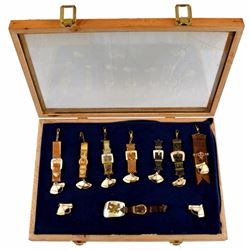 Mother of Pearl Carved Horse Head Watch Fobs