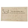 Image 12 : Collection of Early Texas Butcher Receipts