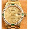 Image 3 : Rolex Ladies 18K Diamond & Emerald Watch