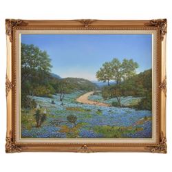 Texas Landscape Oil Painting by Wanda Johnson