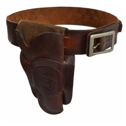 H.H. Heiser Marked Steer Head Holster & Ammo Belt