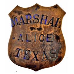 Alice Texas Marshal Badge