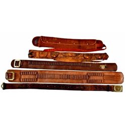 5 Antique Gun & Cartridge Belts