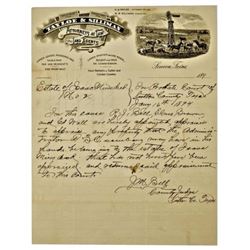 1890s Sonora Texas Land Agents Letter Head