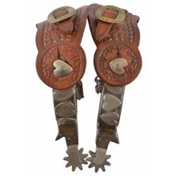 Contemporary Folk Art Heart Pattern Spurs