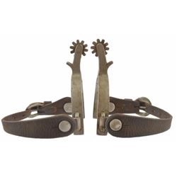 Crockett Edge Marked Silver Mounted Spurs