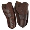 Image 2 : Collection of 5 Tooled Cowboy Design Holsters