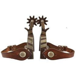 Crockett Renalde Marked Silver Mounted Spurs