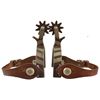 Image 1 : Crockett Renalde Marked Silver Mounted Spurs