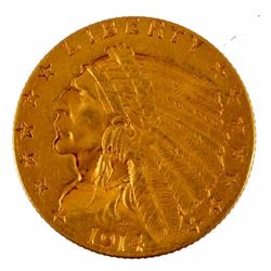 1914 $2.50 Indian Head Gold Coin