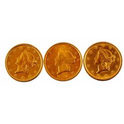 Type I $1.00 Gold Liberty Coins 1852 New Orleans O