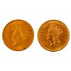 Image 1 : Two Type III $1.00 Gold Coins