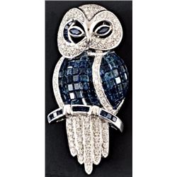 Diamond Owl Pin