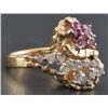 Image 1 : Ladies 14kt Diamond & Ruby Ring