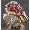 Image 3 : Ladies 14kt Diamond & Ruby Ring