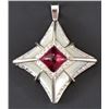 Image 1 : Mother of Pearl, Pink Tourmaline & Diamond Pendant