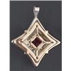 Image 2 : Mother of Pearl, Pink Tourmaline & Diamond Pendant