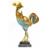 Animal Edition Rooster Special Patina Bronze Sculpture on amrble base Figurine