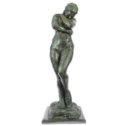 32" Tall Green Patina Famous Art Work Eve Bronze Statue