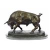 Image 7 : Stock Market Bull Bronze Sculpture on marble base