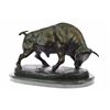 Image 9 : Stock Market Bull Bronze Sculpture on marble base