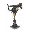 Image 5 : Juliet Striking Pose Dancer Bronze Sculpture on Marble Base Satue